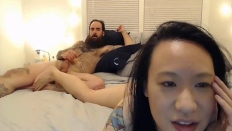 Zoe Lark - Tight Asian Girl With Tattoos Fucks White Bf