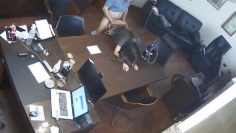 Russian Boss Fucking Secretary In The Office Spycam Voyeur