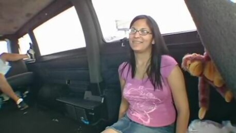 Unemployed hottie gets picked up by a