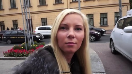 Long-haired blonde's pussy becomes the Russian agent's prey