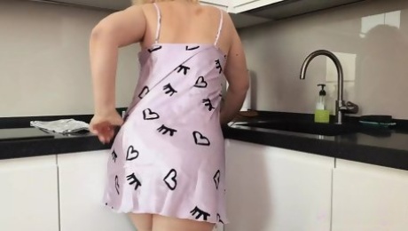 48yo Mature MILF Nadine Gets Frisky in the Kitchen