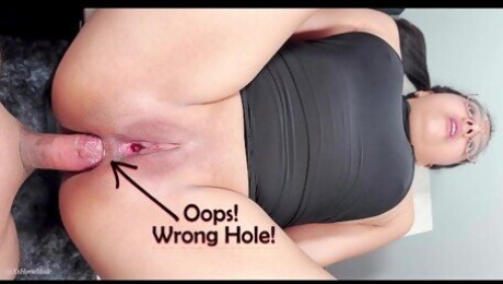 OMG, that's the wrong hole! ... It hurts much! - Anal Surprise...