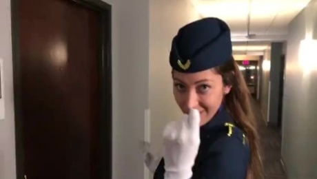 Naughty Stewardess And My First Pilot