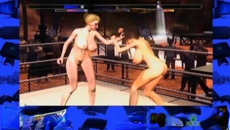 cartoon porn game with busty babe wrestlers - fetish wrestling